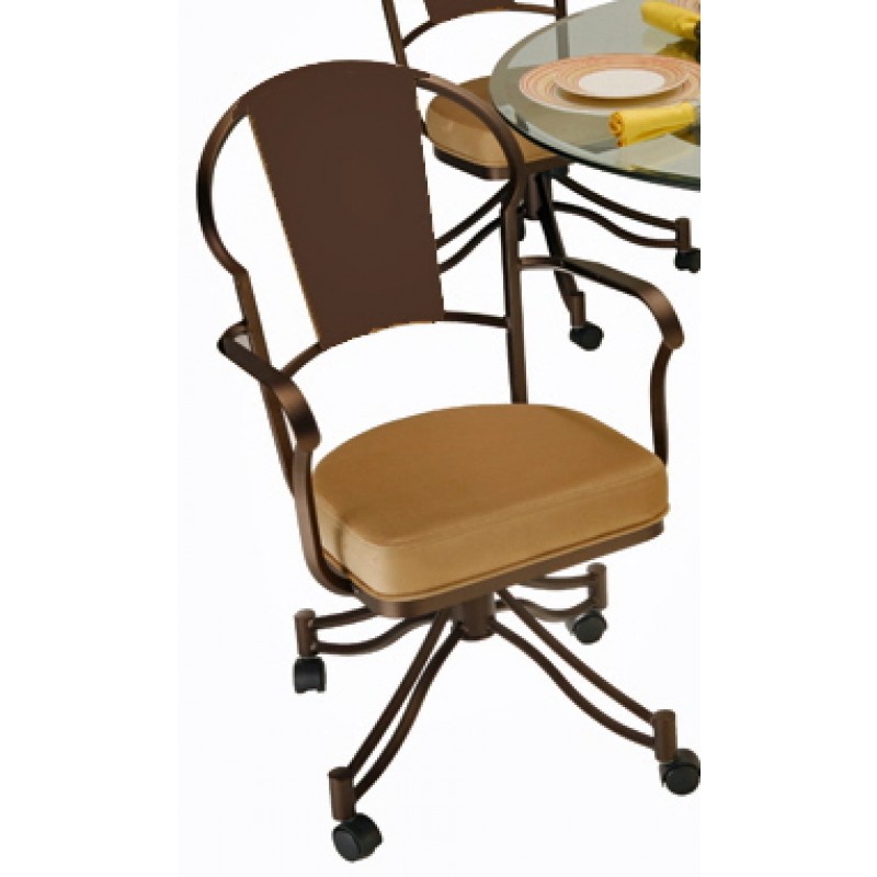 Tempo Like Chaucer Swivel Tilt Caster Charleston Arm Chair by Callee