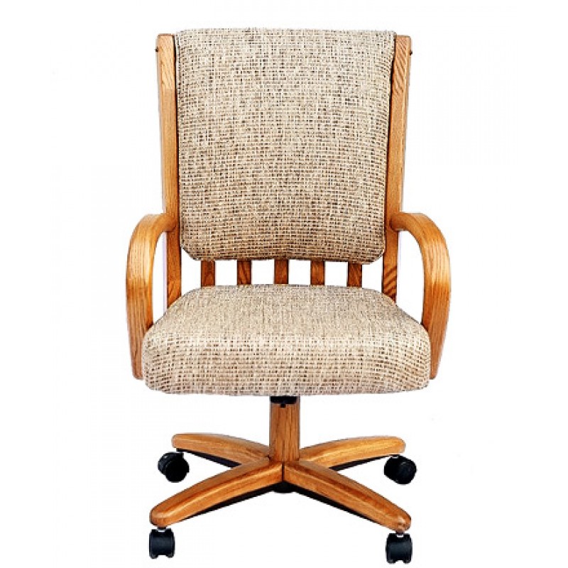 Chromcraft C177-936 swivel tilt caster arm chair