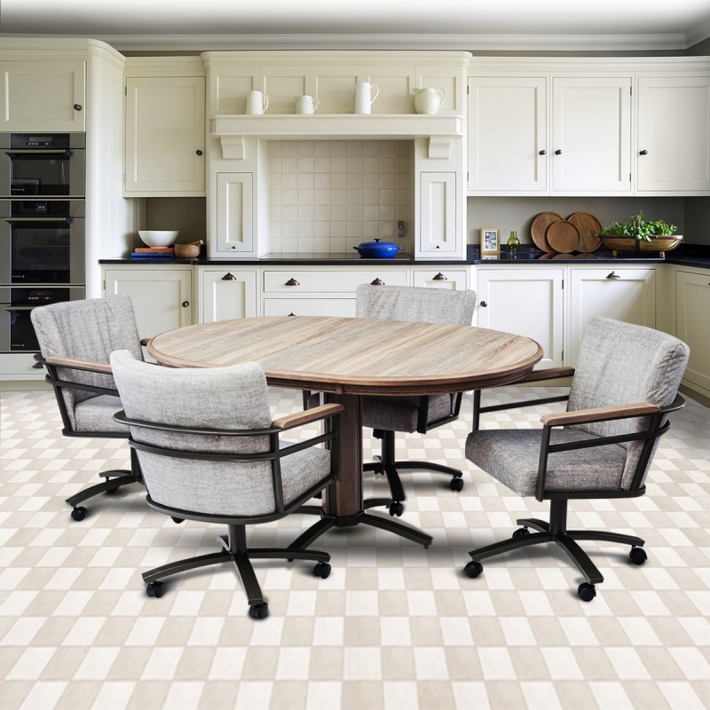 kitchen dinette sets with swivel chairs
