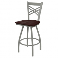 Commercial Grade Scottsdale XL Metal & Wood Swivel Counter Stool