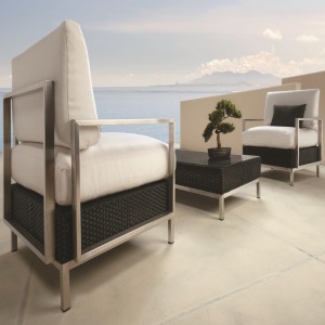 Lloyd Flanders Elements Lounge Chair and End Table Set