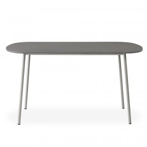 Lloyd Flanders Elevation 42" Oval Cocktail Table w/Light Gray Corion Top