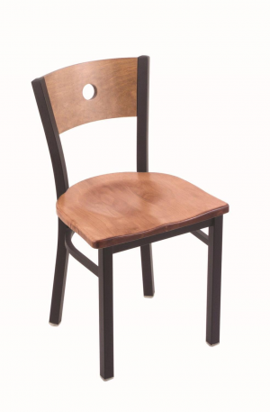 Tucson Commercial Grade Metal and Wood Dining Chair