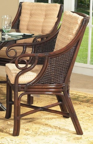 Classic Rattan Windsor Dining Arm Chair