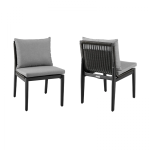 Armen Living Cayman Outdoor Dining Chairs Set of 2