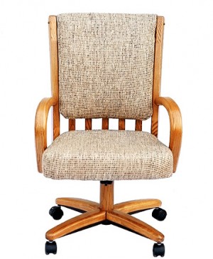 Chromcraft C177-936 swivel tilt caster arm chair