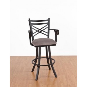Tempo Like New Rochelle 26 Swivel Rochester Bar Stool with Arms by Calllee