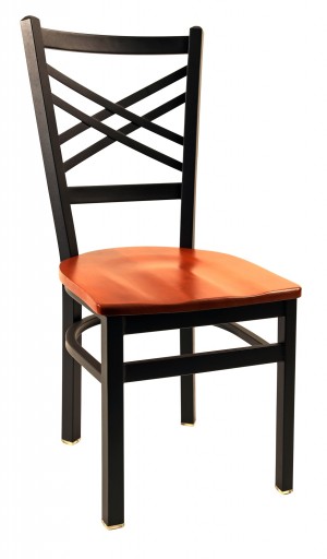 Commercial Cross Back Tall Back Metal Dining Chair