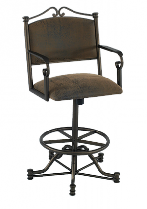 Callee 26" Seattle Swivel Tilt Bar Stool with Arms 