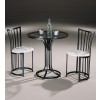 Johnston Casuals Bistro Cafe Set,2 Chairs 102, Glass GL30,Table 130
