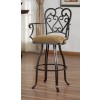 Tempo Like Veronica 26 Swivel Valencia Bar Stool with arms by Callee