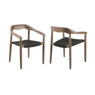 Armen Living Santo Outdoor Dining Chairs Set of 2
