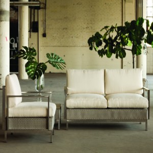 Lloyd Flanders Elements Loveseat and Lounge Chair Outdoor Set