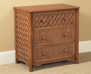 Classic Rattan Monte Carlo 3 Drawer Bachelor Chest