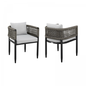 Armen Living Alegria Outdoor Patio Dining Chairs Set of 2