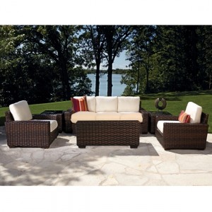 Lloyd Flanders Contempo Wicker Lounge Chair and Sofa Patio Set