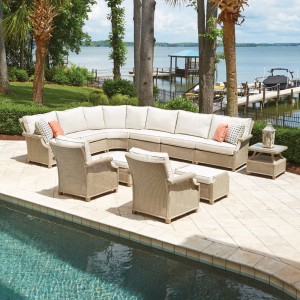 Lloyd Flanders Hamptons Sectional and Lounge Chair Outdoor Set