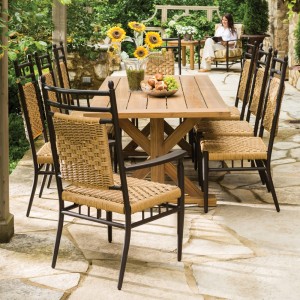 Lloyd Flanders Low Country 9PC Outdoor Dining Set