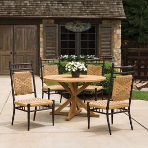 Lloyd Flanders Low Country Woven Vinyl Outdoor Dining Set