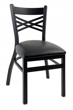 Commercial Cross Back Nesting Metal Dining Chair