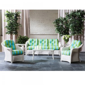 Lloyd Flanders Reflections Wicker Sofa and Lounge Chair Outdoor Set